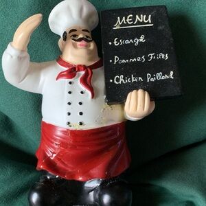 Chef Figurine with Menu Board nightlight